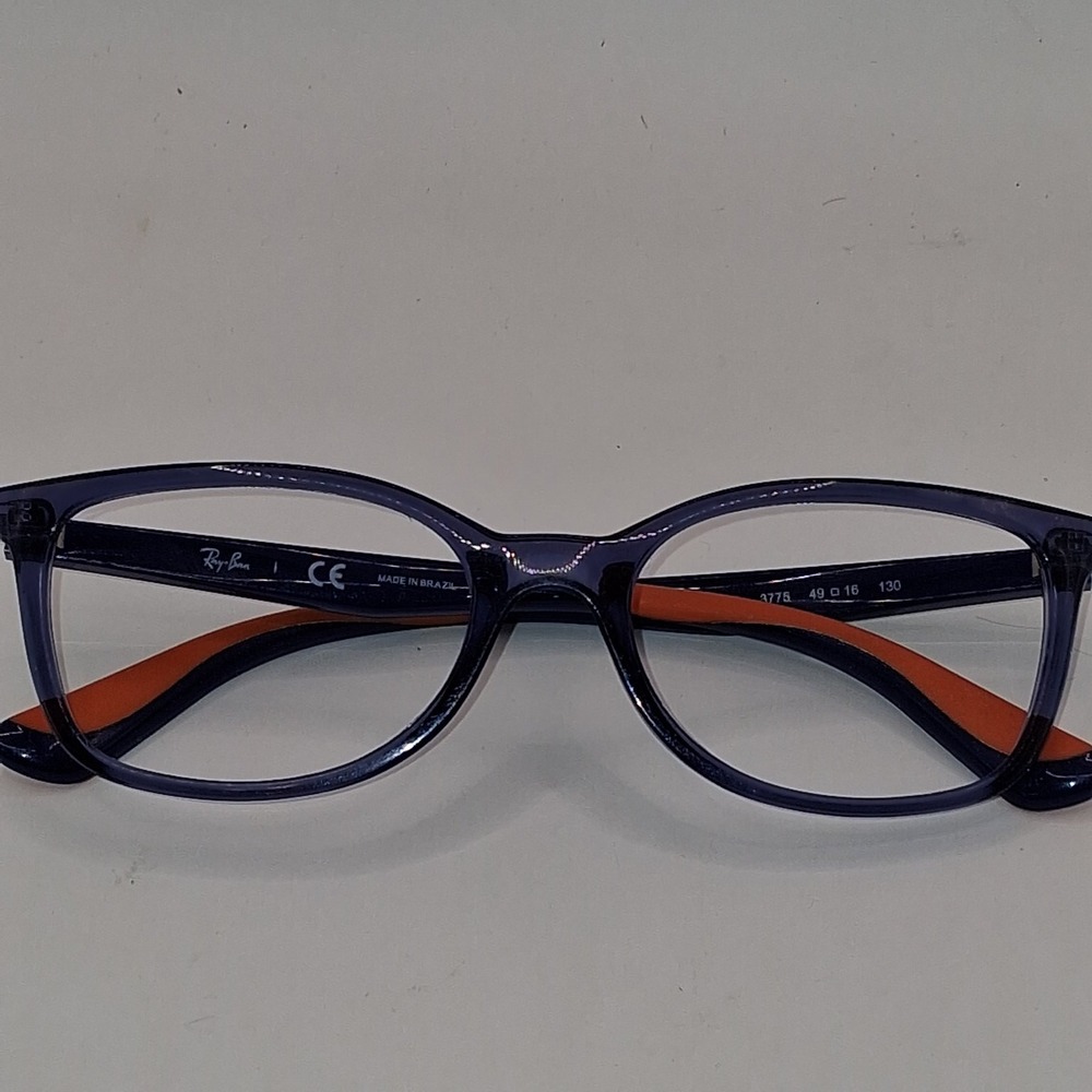 Ray-Ban RB 1586 Eyeglass Frames Navy Blue Orange 49-16-130